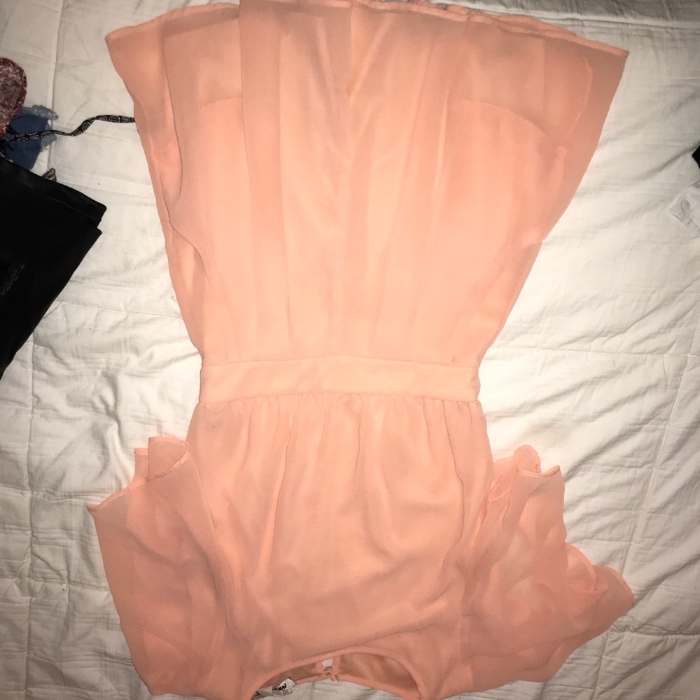 Light pink sheer romper